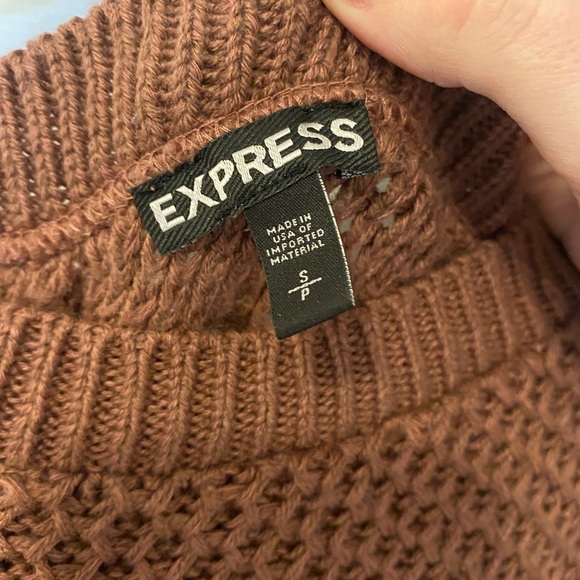Express mauve tie back sweater - Picture 2 of 5